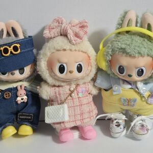 13pc Labubu Fashion Outfits & Clothes - 3 complete outfits - Dolls not included